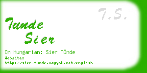 tunde sier business card